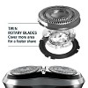 Perry Ellis Mens Electric Shaver with Twin Rotary Blades, USB Rechargeable, Silver - 2 of 4