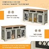 71" Dog Crate Furniture for 2 Dogs, Dog Kennel Furniture with Removable Divider and 3 Storage Compartments - 4 of 4