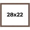 PosterPalooza | 28x22 Wide Barnwood Picture Frame, UV Acrylic, 6 Finishes - Grey, Brown, White, and Black - 2 of 4