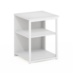 Furinno Camnus Modern Living End Table, Solid White/White - 1 of 1