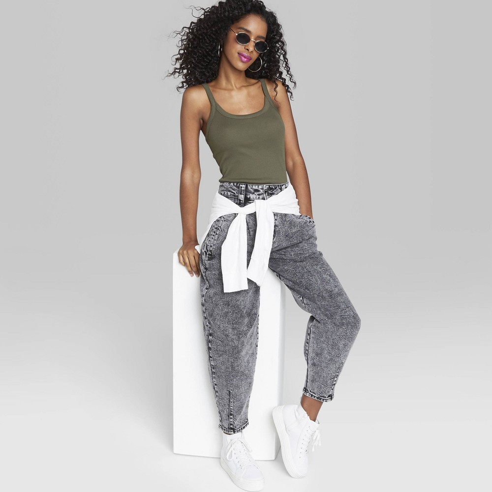 Women's Slim Fit Tank Top - Wild Fable Olive Green XXL