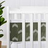 Sweet Jojo Designs + BreathableBaby Boy, Girl, Unisex/Gender Neutral Breathable Mesh Crib Liner Pad Diamond Tuft Hunter Green and Ivory - 4 of 4