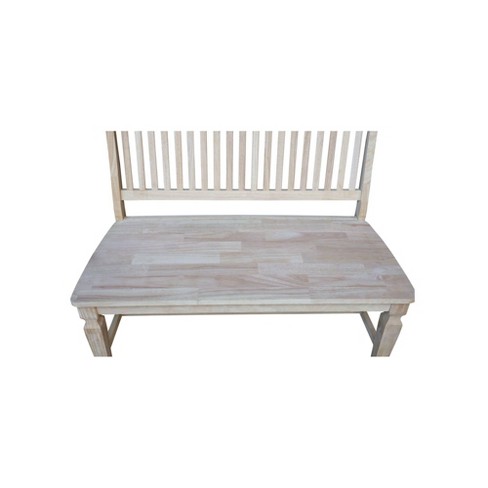 Unfinished best sale outdoor bench