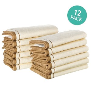 Creative Scents Cotton velour Set of 12 Towels - Ivory - 1 of 4