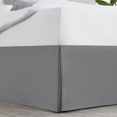 California King Gray Microfiber Split Corner Bed Skirt