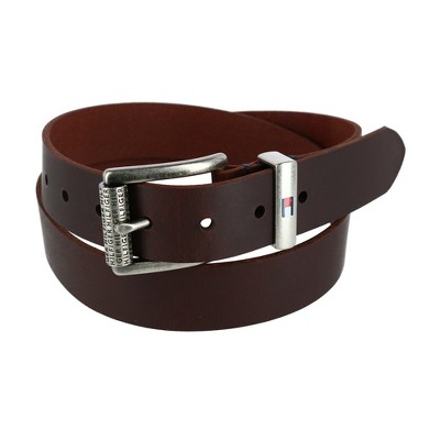 Tommy Hilfiger Double-loop Feather-edge Belt in Brown for Men