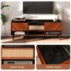 LOVMOR Mid Century 67 INCH Modern Entertainment Center with Rattan Drawer - 4 of 4