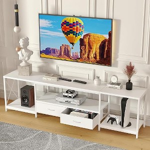 Gericco TV Stand with Fabric Drawer - Entertainment Center and Industrial TV Console Table - 1 of 1