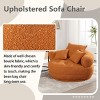 MOONMISS Oversized Barrel Accent Chairs,Round Lazy Sofa with 3 Pillows,Comfy Armchair with Thick Base for Living Room,Bedroom,Apartment - 4 of 4