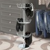 Hastings Home Revolving Shoe Tree Organizer Rack With Three Tiers - 10.75" x 10.75" x 30.5", Chrome - 2 of 4