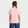 Girls' Short Sleeve Bow Oversized Graphic T-Shirt - Cat & Jack™ Light Pink - 3 of 4