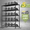 Vynxaria 48" 5-Tier Black Wire Shelf - 400LBS Per Shelf, Heavy Duty Steel Storage Rack (48"W x 20"D x 72"H), Rust-Resistant for Kitchen/Laundry/Garage - 3 of 4