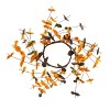 Chery Life Set of 12, 8" Fall Leaves Wreath, Botanicals Decor for Home - 2 of 4