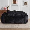 Lyngins Giant Bean Bag Chair, Oversized Rabbit Fabric Lazy Chair with High-Density Foam, 2-Seater Accent Chair, Fluffy Loveseat Bean Bag Sofa Chair - 2 of 4