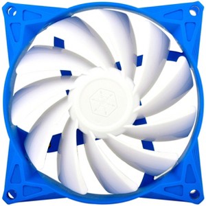 SilverStone Technology   92x92x25mm / Mixed white blade design with blue frame / 4pin fan with PWM/ sleeve bearing - 1 of 4
