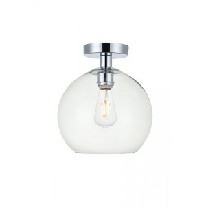 Elegant Lighting Baxter 1 Light Chrome Flush Mount With Clear Glass - 1 of 4