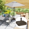 Outsunny Patio Umbrella Base Holder Outdoor Umbrella Stand, Filled Up to 42lbs with Stand or 33lbs with Water for Garden Poolside - 2 of 4