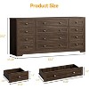 12-Drawer Wooden Dresser - Wide TV Stand for 65" TV, Modern Clothes Storage for Bedroom & Living Room - 2 of 4