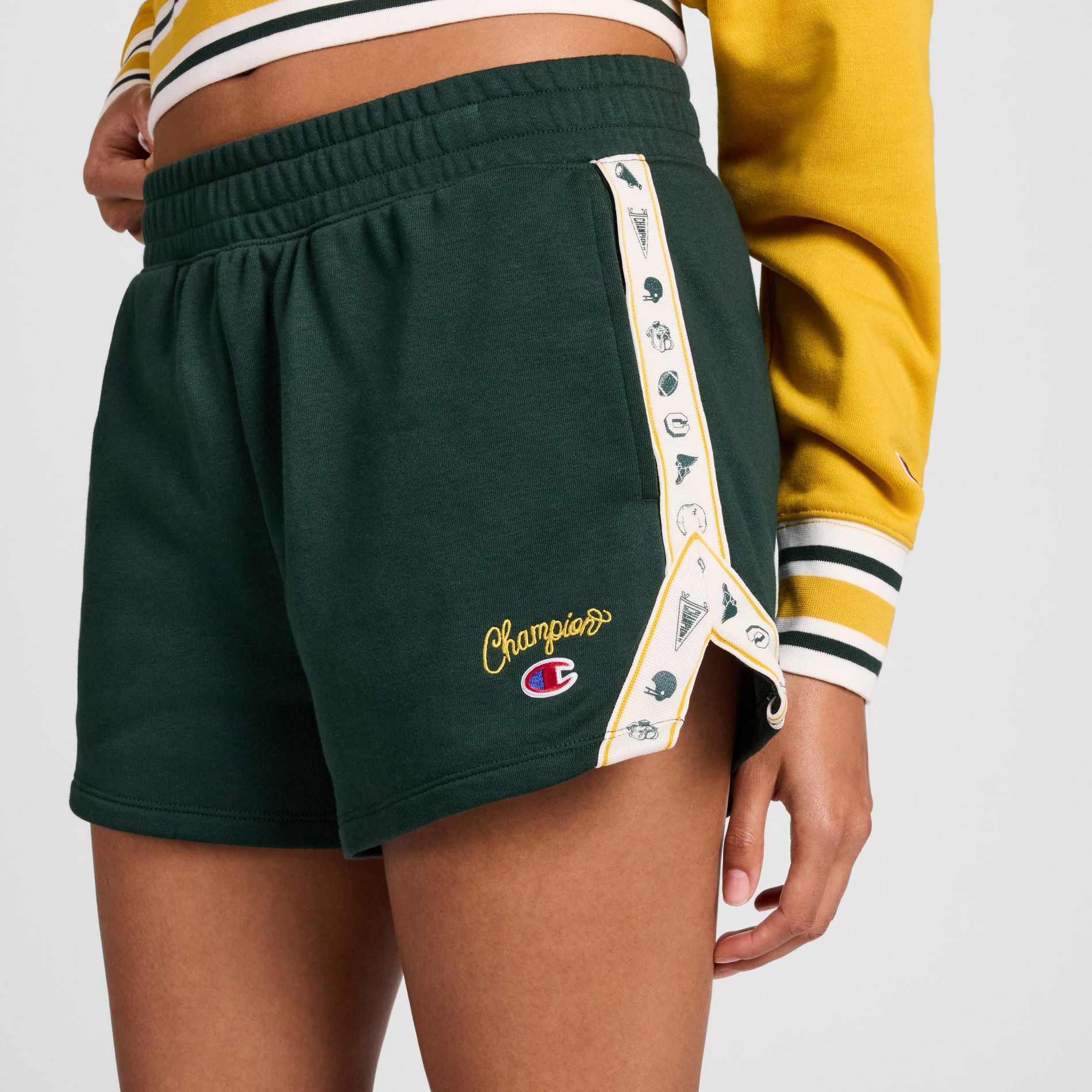 Champion Women's Mid-Rise French Terry Pull-On Shorts