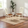 FurniFact,Elegant Wooden Dining Chair Set of 2 for Kitchen and Dining Room - 2 of 4
