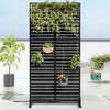 Lirago Black 72 in. Galvanized Metal Outdoor Privacy Screens Garden Outdoor Fence - 2 of 4