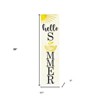 HomeRoots 36" White Yellow And Black Solid Wood Hello Summer Porch Sign - 3 of 4