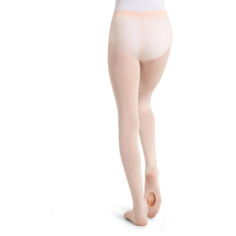 Capezio Ultra Soft Self Knit Waistband Transition Tight - Girls & Toddler, 4 of 5