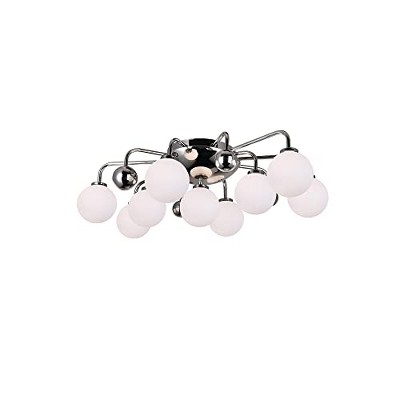 CWI Lighting Element 9 Light Flush Mount With Polished Nickel Finish