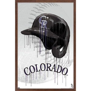 Trends International MLB Colorado Rockies - Drip Helmet 22 Framed Wall Poster Prints - 1 of 4