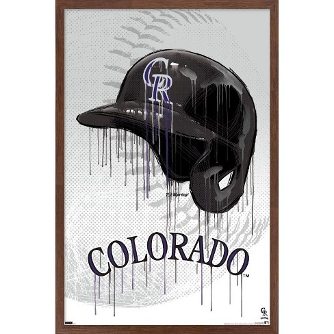 Trends International Mlb Colorado Rockies - Logo 22 Framed Wall Poster  Prints White Framed Version 14.725 X 22.375 : Target