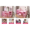 Kids Vanity Table, Princess Touch Light Tri-Fold Mirror, Open Shelves, Wooden Makeup Playset with Chair - 4 of 4