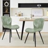 CLIHOME Set of 2 Modern Upholstered Leather Dining Chairs, Comfortable Dining Chairs with Thick Cushions & Metal Legs - 2 of 4