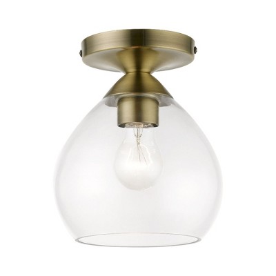Livex Lighting Catania 1 - Light Semi-Flush Mount in  Antique Brass