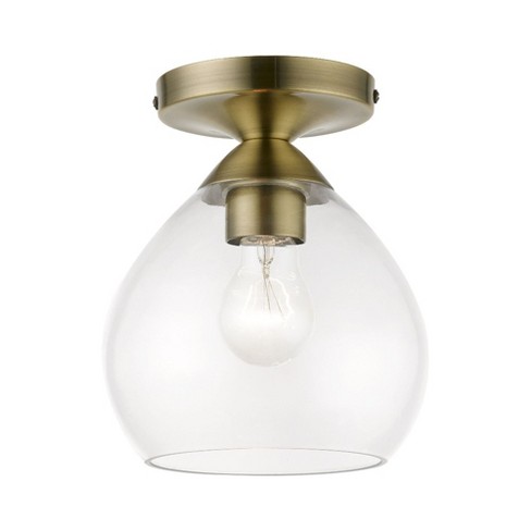 Livex Lighting Catania 1 - Light Semi-Flush Mount in  Antique Brass - image 1 of 3