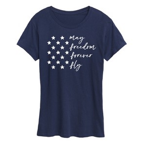 Women's - Instant Message - May Freedom Fly Forever Short Sleeve Graphic T-Shirt - 1 of 4