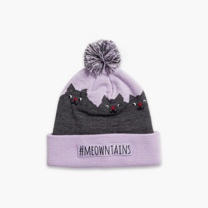 Turtle Fur #meowntains Pom Beanie - Girls Cat Winter Hat - 1 of 3