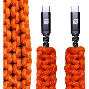 Dark Energy USB-C to USB-C Paracord Charging Cable for Phones, Tablets, Laptops and More | Delivers Rapid Fast Charging up to 96 Watts - 1 of 4