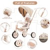 7 in 1 Baby Tricycle,Foldable Toddler Tricycle with Removable and Adjustable Parent Handle,Toddler Push Bike with Removable Pedal-3irtyhousy - 2 of 4
