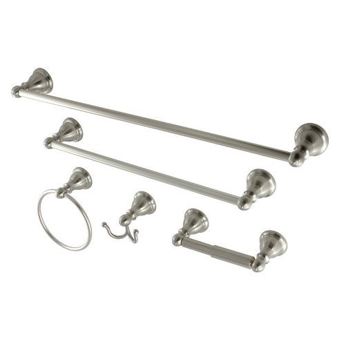 5pc Santa Fe Bathroom Accessory Set Brushed Nickel Kingston Brass Target