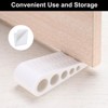 Unique Bargains Rubber Wedge Non-Slip Door Stops with Self-Adhesive Holder 8 Sets - 4 of 4