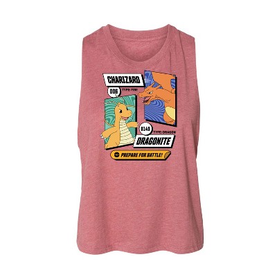 Women's - Pokémon - Dragonite Charizard Prepare For Battle Graphic Racerback Tank