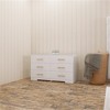 SKRAN Large 6 Drawer Chest, Country Style Drawer Dresser with golden handle, Engineered Wood Storage Cabinet for Nursery, Bedroom (White) - 2 of 4