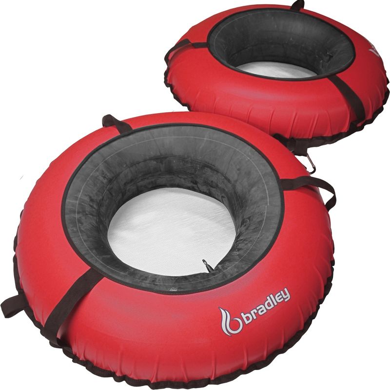 Pack of two Bradley heavy duty tubes for floating the river; Whitewater water tube; Rubber inner tube with cover for river floating; Linking tandem river tubes for floating the river; river raft tube, 1 of 6