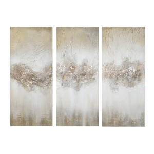 LIVN CO. 3-Piece Embellished Triptych Abstract Canvas Wall Art Set - 1 of 4