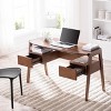 Crownfield Mid-Century Modern Writing Desk with Storage Dark Tobacco -  Aiden Lane