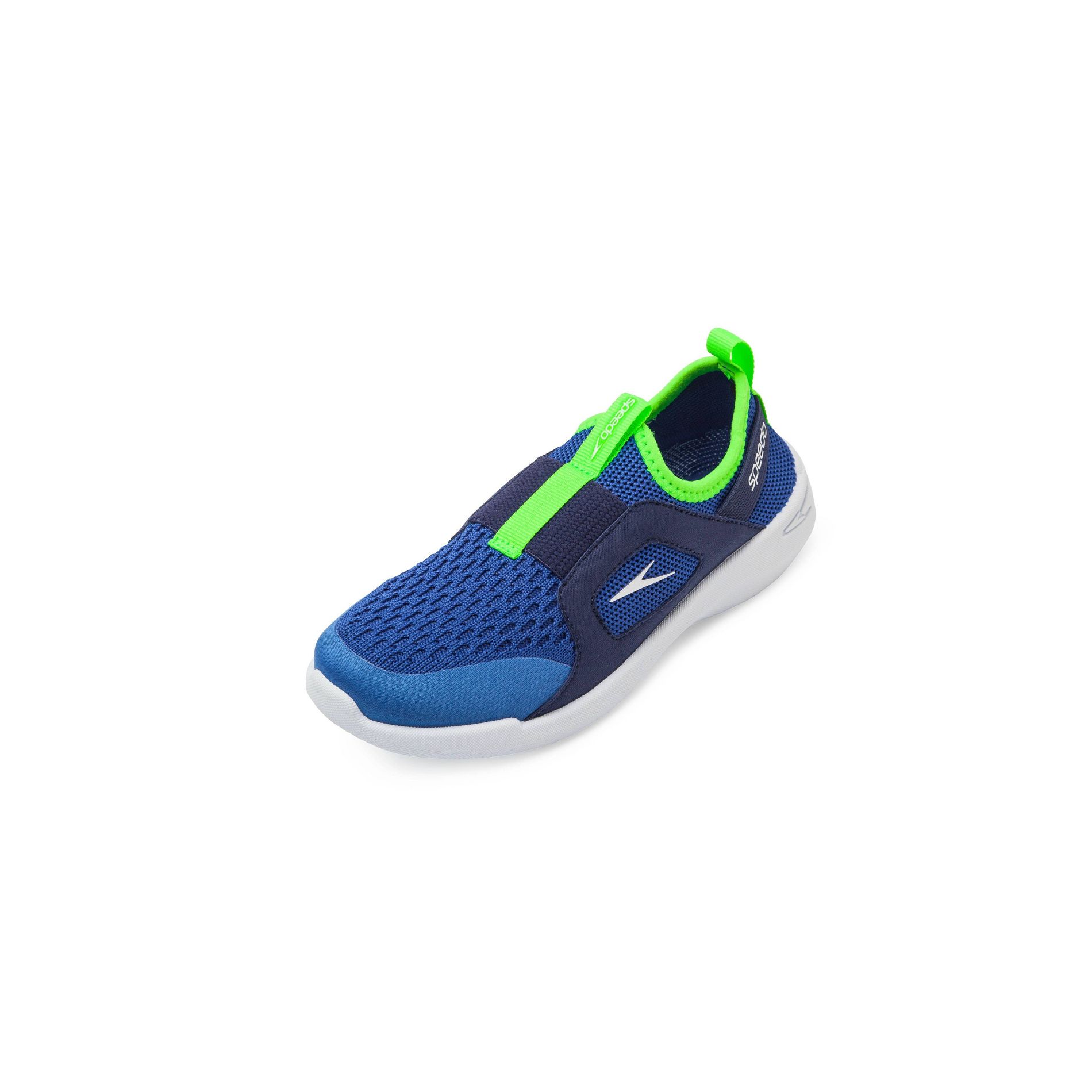 Speedo Junior Pull On Water Shoes - Blue L: Kids Swim EVA Flexible Outsole