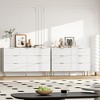 7 Drawers Dresser for Bedroom, Fluted Chest of Drawers with Gold Handle, Wood Modern Dresser - 3 of 4