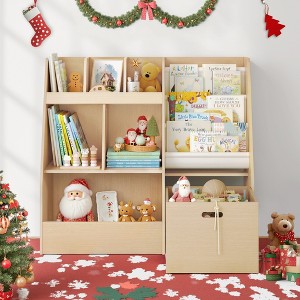 Arceso 4-in-1 Kids Bookshelf & Toy Storage, 3-Tier Organizer with Removable Bins for Kids' Room - 1 of 4