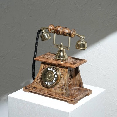 Decorative Vintage Telephone-Tabletop Object-9.5X6X9.7"