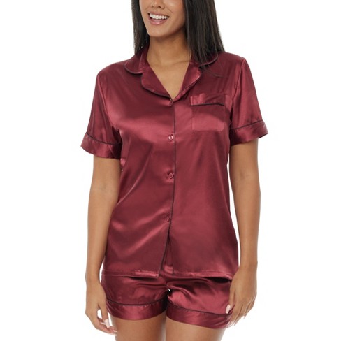 Satin Silk Sleepwear for Women's Set Pyjamas Winter Nightwear